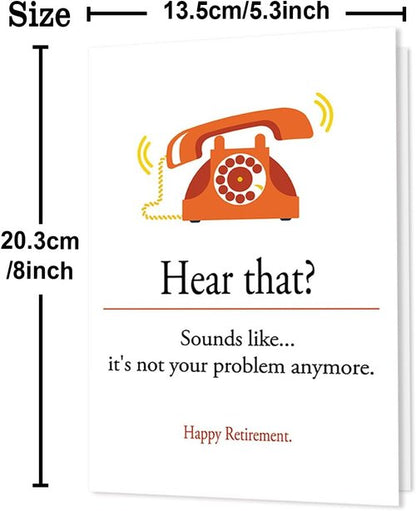 Funny Retirement Gifts for Women Men, Humor Retirement Leaving Card for Him Her Retired Friends Boss Teachers Nurses Dad Mom