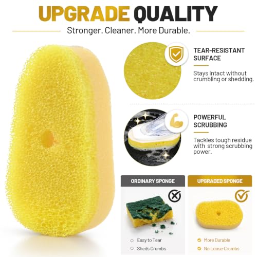 10 Pack Sponge Refills for Scrub Daddy Dish Wand - Upgraded Material