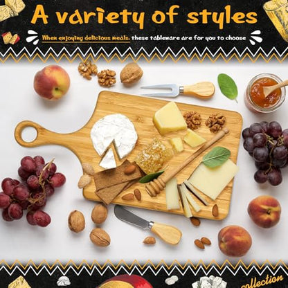 Bamboo Christmas Bridal Shower Cheese Board Gift Set with Knives - 12 Pack