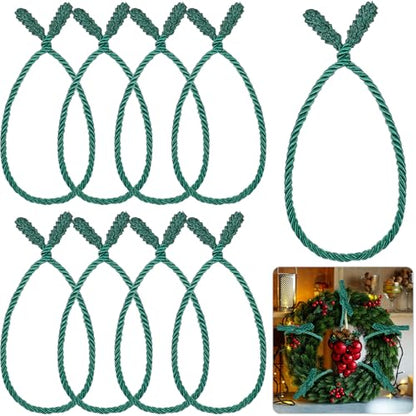 Green Christmas Garland Ties - 8 Pack 20 Inch Holiday Twist Ties