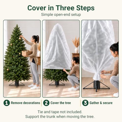 VICMORE Christmas Tree Disposal Bag White 9x6 Ft 2 Mil for Post-Holiday Cleanup