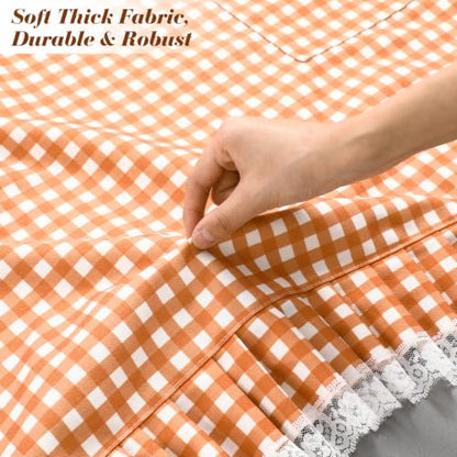 Gingham Fall Thanksgiving Oven Skirt with 2 Pockets - Kitchen Decor