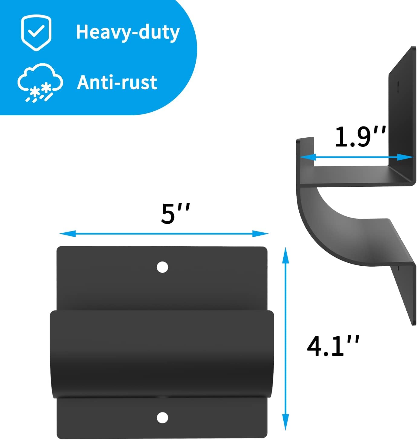 Skiennix Ladder Hooks - Wall-Mounted Garage Organizer for Ladders, Wheelbarrows & Furniture | 1 Pack