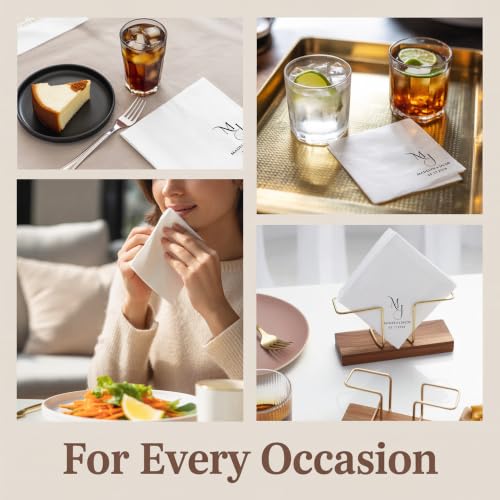 GiveSmiles Personalized Wedding Cocktail Napkins - Style 6 - Mr & Mrs Name Couple, Pack 15-500