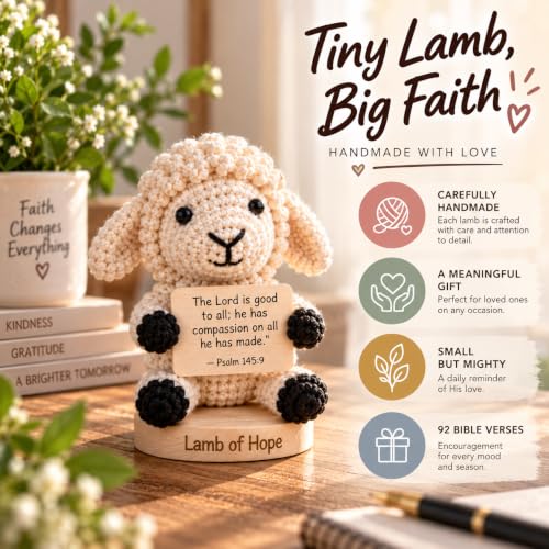 Christian Bible Verse Signs Crochet Decor Gift - Religious Affirmation for Home & Office