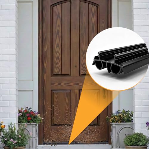 Brown Double Bubble Kerf Door Draft Stopper 36-Inch Weatherstrip Set - 2 Pack