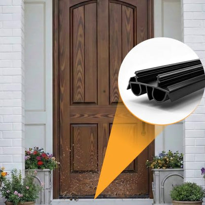 Brown Double Bubble Kerf Door Draft Stopper 36-Inch Weatherstrip Set - 2 Pack