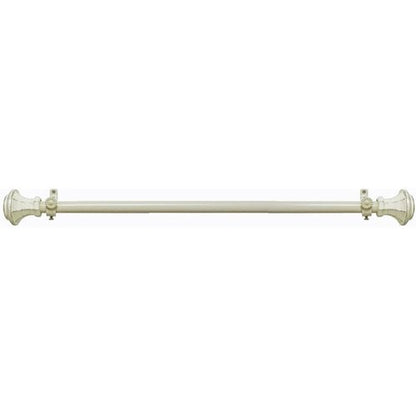 Decorative Window Curtain Rods With Finials, 48 To 86 Inches, 0.75 Diameter - Buono II, Carson Series - Lightweight & Easy To Install, Adjusts Telescopically To Fit Any Window by Achim Home Decor