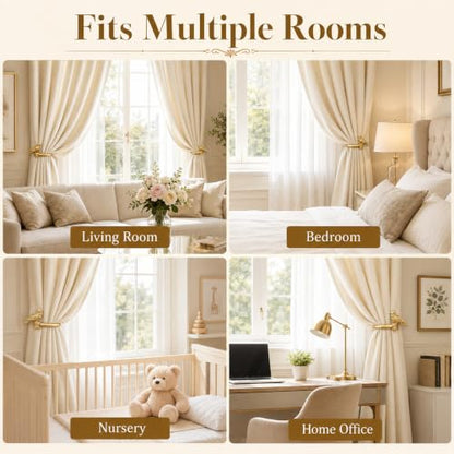 Gold Bird Curtain Holdbacks Set of 2 Wall Mount Drapery Holders