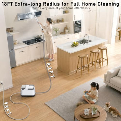 Portable Handheld Steam Cleaner with 21 Accessories for Home & Car Cleaning