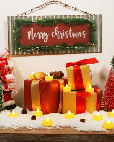 Ivory 100 Pack Flameless LED Tea Candles for Wedding Home Holiday Decor