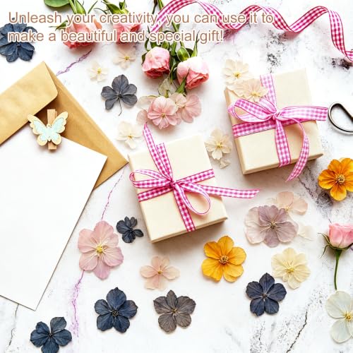 Pressed Dried Flowers for Crafts - Light Purple, 24 Pieces