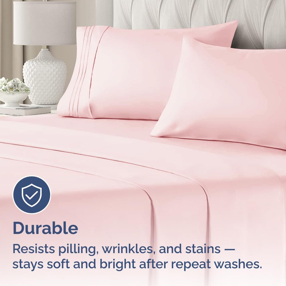 Queen Pillow Cases by [Brand Name] - Ultra Soft Hotel Quality Covers | Wrinkle-Free, Stain-Resistant - 2 Piece Set in Baby Pink