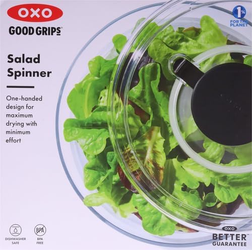 OXO Good Grips Salad Spinner - 6.22 Quart Lettuce & Fruit Washer with Strainer | Pack of 4