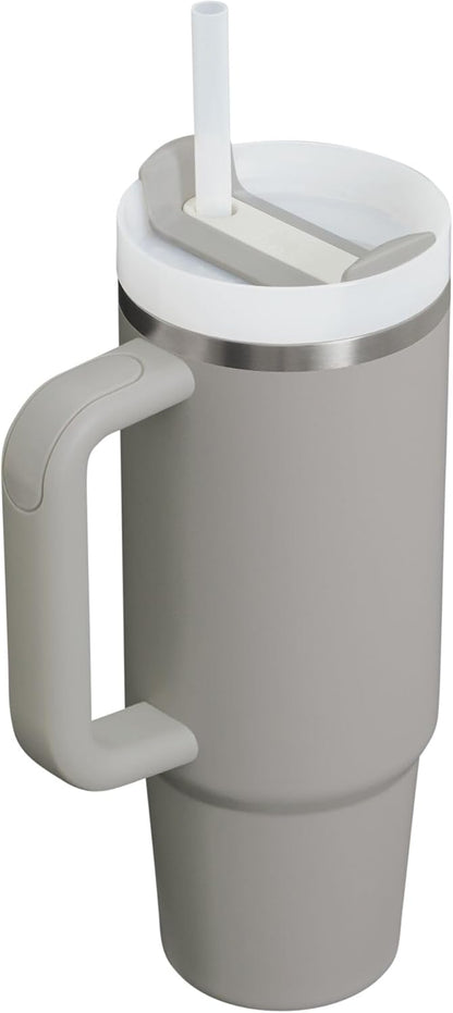 STANLEY Quencher H2.0 Tumbler - 30 oz Insulated Stainless Steel with Handle & Straw | BPA-Free | Ash Color