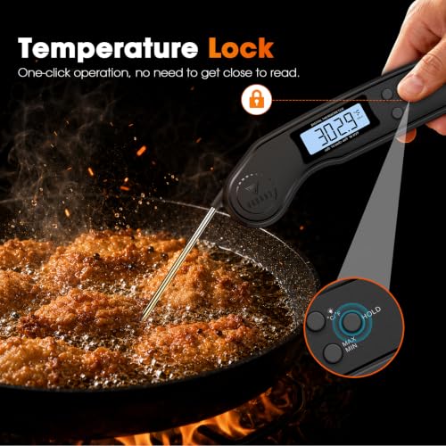DOQAUS Digital Meat Thermometer Night Black Instant Read Kitchen Tool