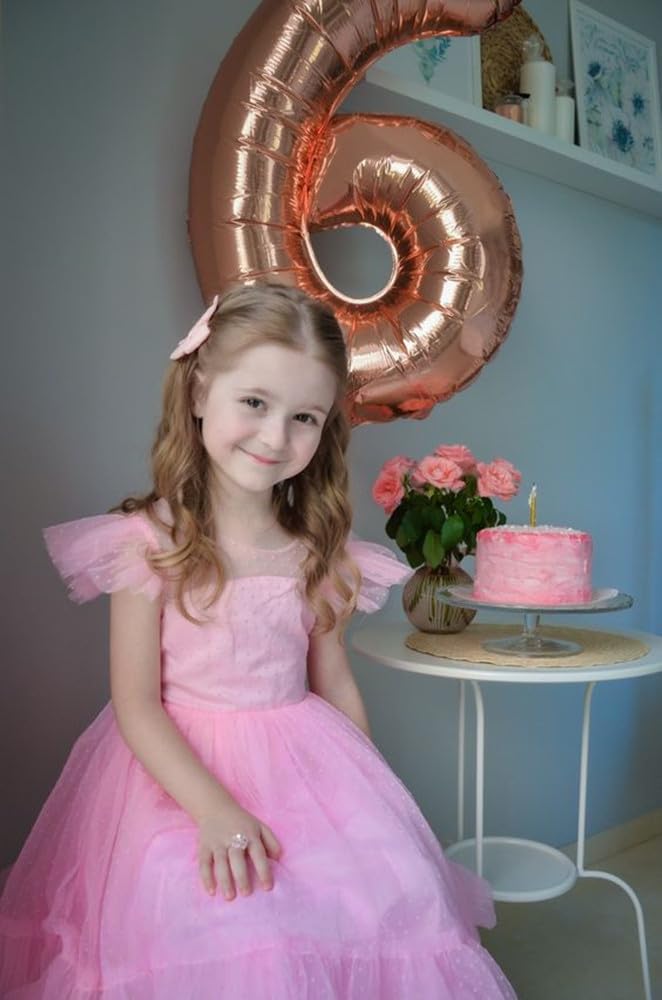 Number 6 Balloon 40 Inch - Rose Gold 6th Birthday Decorations for Men & Women | Perfect for Anniversaries & Graduations