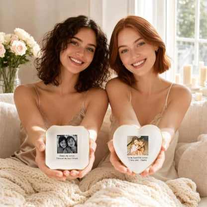 Personalized Photo Jewelry Dish for Best Friend Bride Style 02