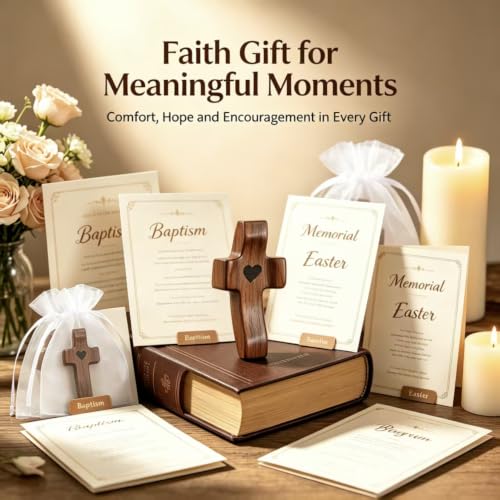 Pocket Wooden Cross for Prayer and Reflection - Handheld Christian Religious Decor (Variation of THIS listing)