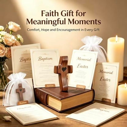Pocket Wooden Cross for Prayer and Reflection - Handheld Christian Religious Decor (Variation of THIS listing)