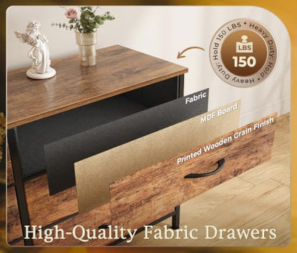 Large Rustic Brown 94.5 Inch Extra Long Dresser for Bedroom Storage