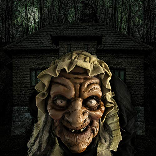 Haunted Hill Farm Lifesize Animatronic Scary Possessed Woman with Motion Activated Lights and Sound, Battery-Operated Indoor or Covered Outdoor Halloween Decoration