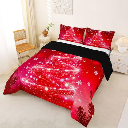 King Size Christmas Tree Comforter Set for Kids & Children - Multi 8038