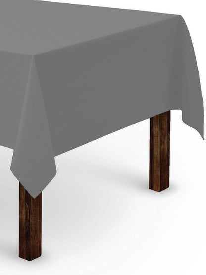 Gee Di Moda Rectangle Tablecloth - 60 x 84 Inch Charcoal Table Cloth for 5 Foot Rectangle Table - Heavy Duty Washable Fabric - for 5 Ft Buffet Table, Holiday Party, Dinner, Wedding & Baby Shower