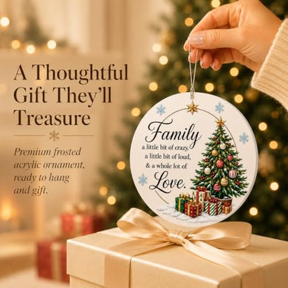 Family Christmas Ornament 2026 with Tree Design, Heartfelt Holiday Gift for Loved Ones, Variation: Family 1 16.10 11
