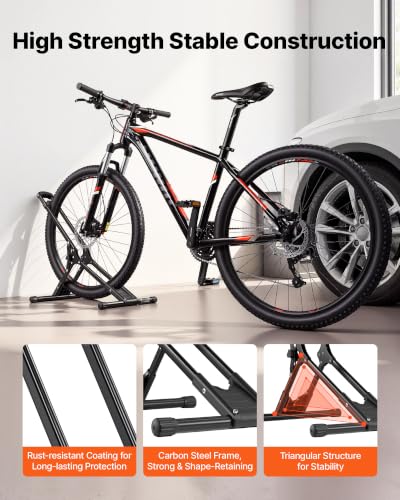 Foldable Bike Stand 2 Pack - Freestanding Bicycle Storage Rack for 20-29 in Wheels