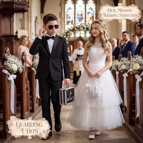 Wedding Ring Bearer Security Set with Flower Basket and Accessories