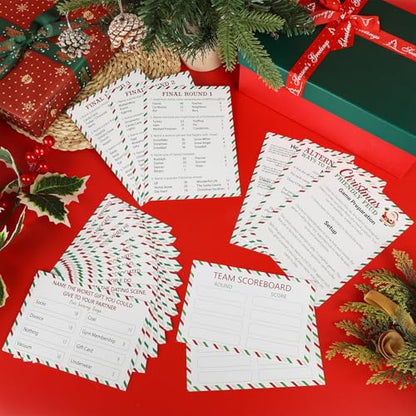 Christmas Family Feud Card Game XMAS Party Game for Adults & Kids