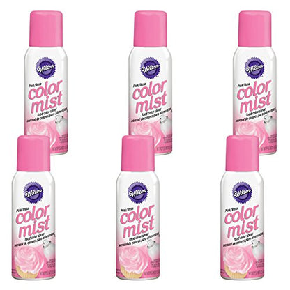 Wilton Pink Color Mist Food Color Spray, Multipack of 6