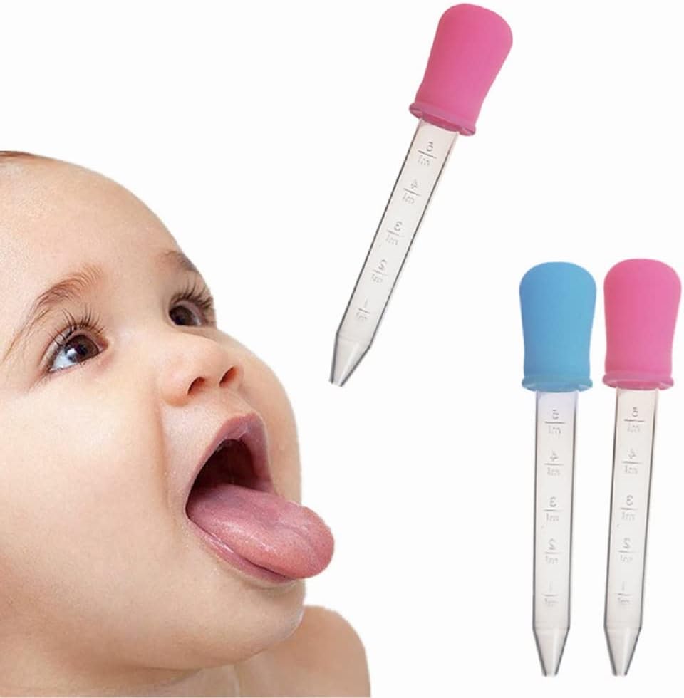 Yiasangly 5ml Liquid Droppers - Clear Silicone & Plastic Pipettes with Bulb Tip | 8 Pack for Kids Candy Molds