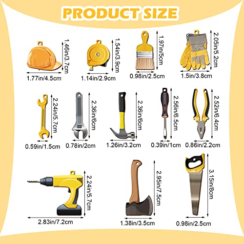 60Pcs Construction Tool Christmas Ornaments Set for Holiday Decor