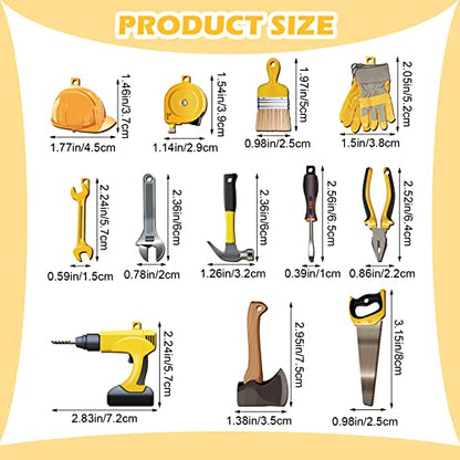 60Pcs Construction Tool Christmas Ornaments Set for Holiday Decor