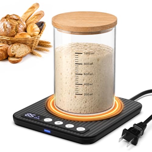 Black Sourdough Starter Warmer Mat with Precise Temp Control & 24H Timer