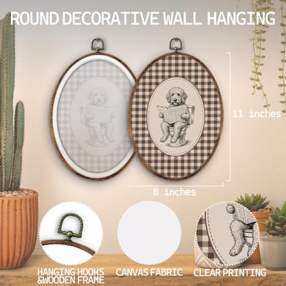 Goldendoodle Dog Bathroom Oval Wall Art - Home Decor 8.5x11.5in, Variation of THIS listing