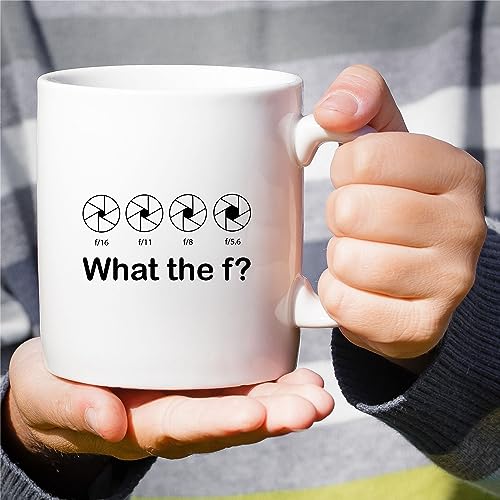 Retreez PTG009 White Funny Photographer Mug Gift What The F Focal Length 11oz