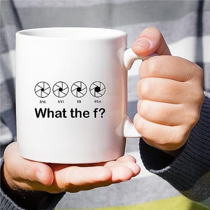 Retreez PTG009 White Funny Photographer Mug Gift What The F Focal Length 11oz