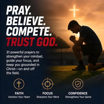 Prayer Cards for Athletes Set with Ring and Lanyard - 31 Pages on 17 Cards - Sports Prayer Support