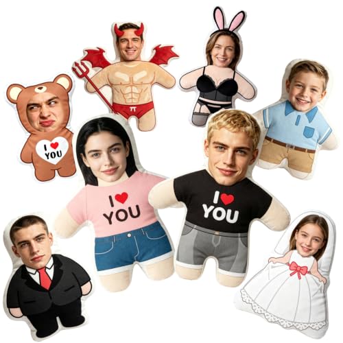 Personalized Custom Face Pillow Double Sided Photo Gift - Flexible Sizes