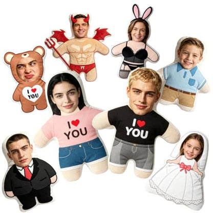 Personalized Custom Face Pillow Double Sided Photo Gift - Flexible Sizes