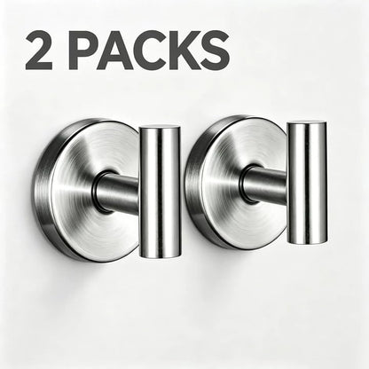 No-Drill Reusable Towel Hooks Set of 2 for Bathroom & Kitchen