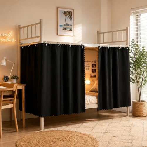 Bunk Bed Curtains 2 Pack Blackout Privacy Panels for Dorms & Loft Beds