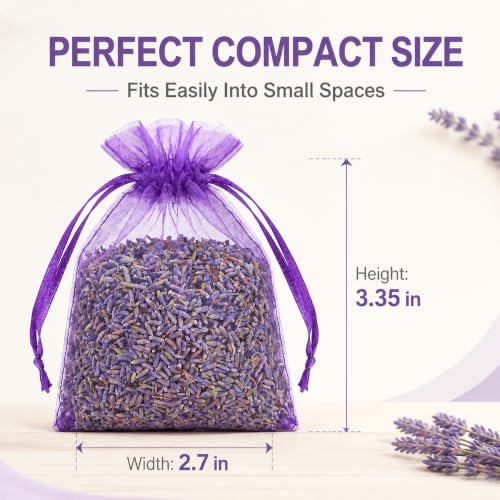 16 Pack Lavender Sachets for Drawer and Closet - Potent Fragrance Release