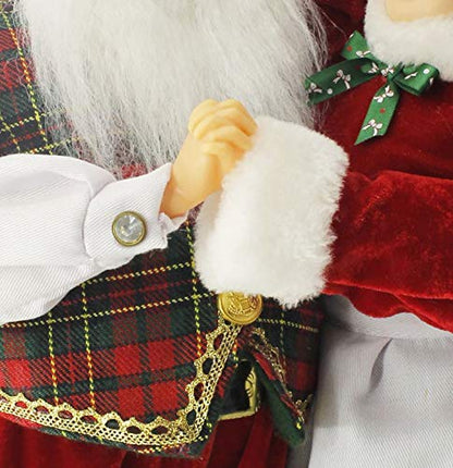 16-Inch Dancing Santa and Mrs. Claus Holiday Decor - Windy Hill Collection