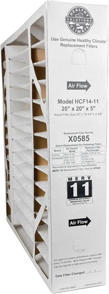 Lennox Air Cleaner Filter Media - High-Efficiency 20 x 20 x 5 Inch Replacement Filter