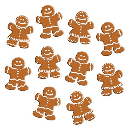 10 Pack Mini Gingerbread Cutouts - Christmas Cookie Decorations & Crafts