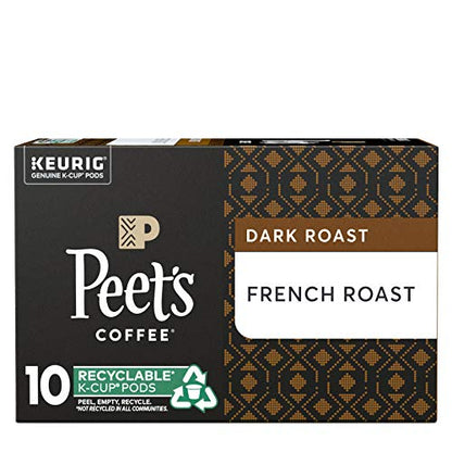 Peet’s Coffee French Roast K-Cup Coffee Pods for Keurig Brewers, Dark Roast, 10 Pods